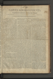 Gazeta Korrespondenta Warszawskiego i Zagranicznego. 1799, nr 86