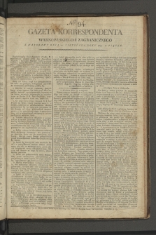 Gazeta Korrespondenta Warszawskiego i Zagranicznego. 1799, nr 94