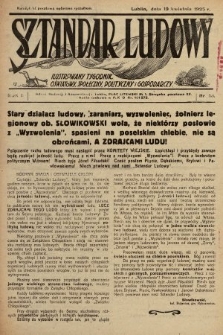 Sztandar Ludowy : ilustrowany tygodnik oświatowy, społeczny, polityczny i gospodarczy. 1925, nr 16