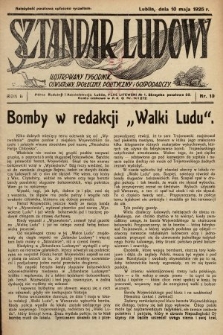 Sztandar Ludowy : ilustrowany tygodnik oświatowy, społeczny, polityczny i gospodarczy. 1925, nr 19
