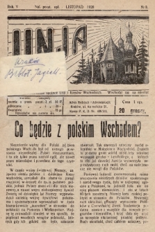 Unja : czasopismo poświęcone sprawie Unji i Kresów Wschodnich. 1928, nr 8