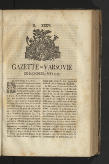 Gazette de Varsovie. 1758, nr 35
