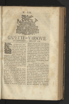 Gazette de Varsovie. 1758, nr 53