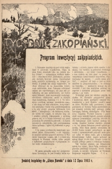 Tygodnik Zakopiański : dodatek bezpłatny do „Głosu Narodu” z dnia 12 lipca 1903, [nr 3]