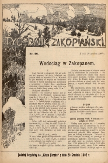 Tygodnik Zakopiański : dodatek bezpłatny do „Głosu Narodu” z dnia 20 grudnia 1903, nr 26
