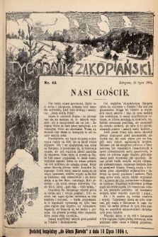 Tygodnik Zakopiański : dodatek bezpłatny do „Głosu Narodu” z dnia 10 lipca 1904, nr 43