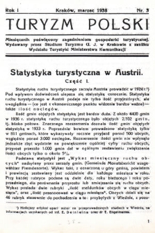 Turyzm Polski : miesięcznik poświęcony zagadnieniom gospodarki turystycznej. 1938, nr 3