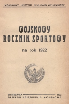 Wojskowy Rocznik Sportowy na Rok 1922