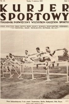 Kurjer Sportowy : tygodnik poświęcony wszystkim gałęziom sportu. 1925, nr 13