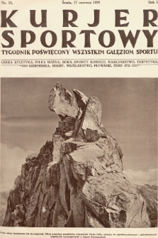 Kurjer Sportowy : tygodnik poświęcony wszystkim gałęziom sportu. 1925, nr 15