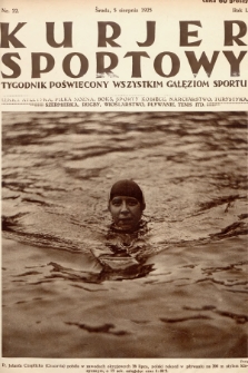 Kurjer Sportowy : tygodnik poświęcony wszystkim gałęziom sportu. 1925, nr 22