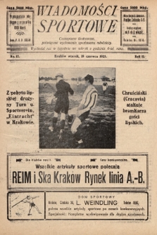 Wiadomości Sportowe : czasopismo ilustrowane poświęcone wychowaniu sportowemu młodzieży. 1923, nr 17