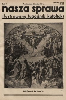 Nasza Sprawa : ilustrowany tygodnik katolicki. 1937, nr 21