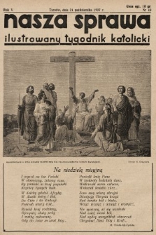 Nasza Sprawa : ilustrowany tygodnik katolicki. 1937, nr 43