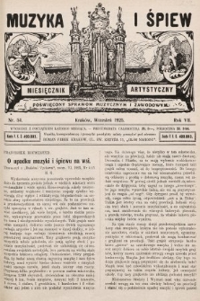 Muzyka i Śpiew: miesięcznik artystyczny : poświęcony sprawom muzycznym i zawodowym. 1925, nr 54
