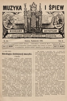 Muzyka i Śpiew: miesięcznik artystyczny : poświęcony sprawom muzycznym i zawodowym. 1930, nr 91