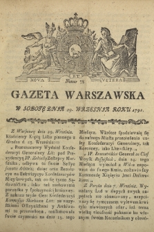 Gazeta Warszawska. 1792, nr 78