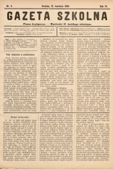 Gazeta Szkolna : pismo krytyczne. 1905, nr 4