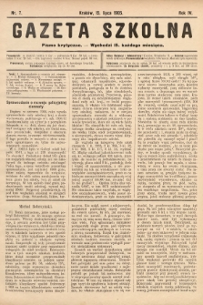 Gazeta Szkolna : pismo krytyczne. 1905, nr 7