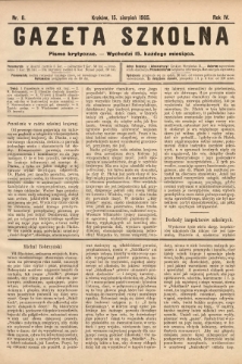 Gazeta Szkolna : pismo krytyczne. 1905, nr 8