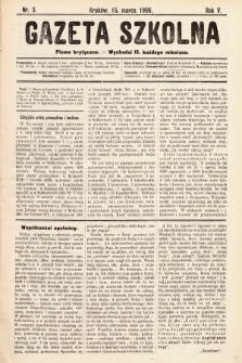Gazeta Szkolna : pismo krytyczne. 1906, nr 3