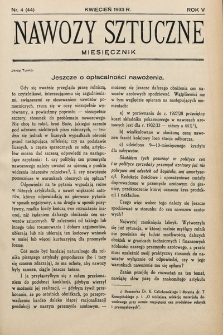 Nawozy Sztuczne. 1933, nr 4