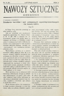 Nawozy Sztuczne. 1933, nr 11