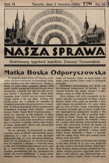 Nasza Sprawa : ilustrowany tygodnik katolicki Diecezji Tarnowskiej. 1934, nr 35