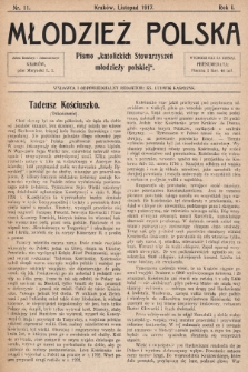 Młodzież Polska : pismo „katolickich Stowarzyszeń młodzieży polskiej". 1917, nr 11