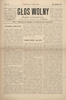 Głos Wolny : tygodnik polityczny, społeczny i literacki : organ niezawisły. 1894, nr 3