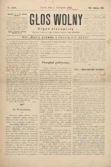 Głos Wolny : tygodnik polityczny, społeczny i literacki : organ niezawisły. 1894, numer okazowy