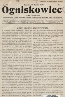 Ogniskowiec : dwutygodnik Komisji Śląskiej Zarządu Głównego Związku Polskiego Nauczycielstwa Szkół Powszechnych. 1930, nr 1