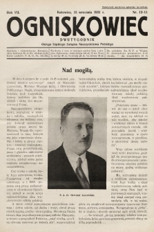 Ogniskowiec : dwutygodnik Okręgu Śląskiego Związku Nauczycielstwa Polskiego. 1931, nr 12-13