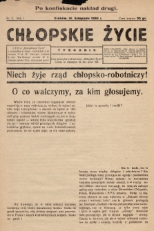 Chłopskie Życie. 1930, nr 2 (po konfiskacie nakład drugi)