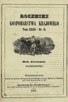 Roczniki Gospodarstwa Krajowego. R. 12, 1853, T. 23, nr 2