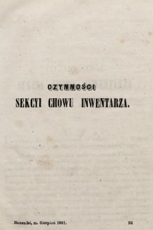 Roczniki Gospodarstwa Krajowego. R. 20, 1861, T. 44, poszyt [2]