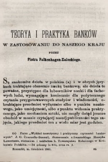 Roczniki Gospodarstwa Krajowego. R. 20, 1861, T. 45, poszyt [3]