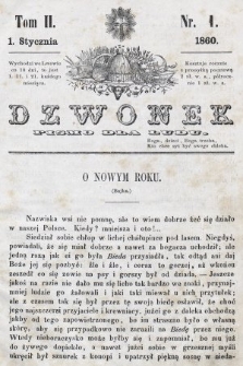 Dzwonek : pismo dla ludu. T. 2, 1860, nr 1
