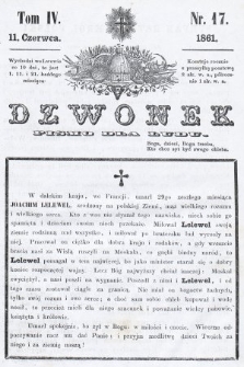 Dzwonek : pismo dla ludu. T. 4, 1861, nr 17