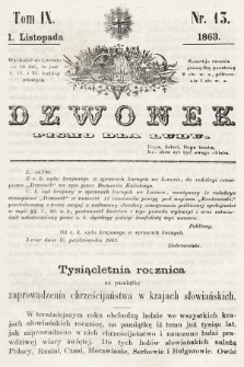Dzwonek : pismo dla ludu. T. 9, 1863, nr 13