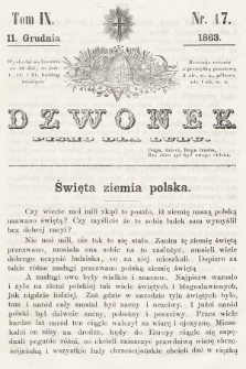 Dzwonek : pismo dla ludu. T. 9, 1863, nr 17