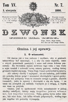 Dzwonek : pismo dla ludu. T. 15, 1866, nr 7