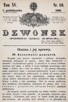 Dzwonek : pismo dla ludu. T. 15, 1866, nr 10
