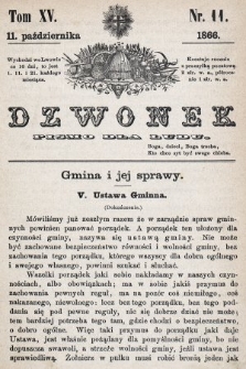 Dzwonek : pismo dla ludu. T. 15, 1866, nr 11