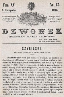 Dzwonek : pismo dla ludu. T. 15, 1866, nr 13