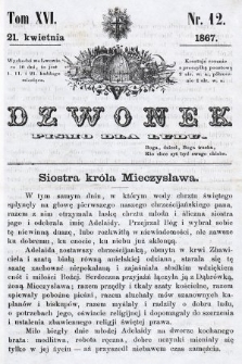 Dzwonek : pismo dla ludu. T. 16, 1867, nr 12