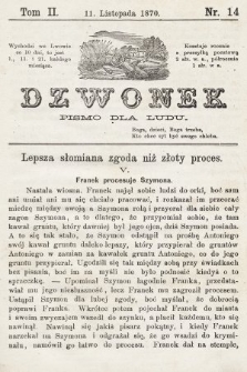 Dzwonek : pismo dla ludu. Nowa Serya. R. 11, 1870, T. 2, nr 14