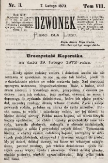 Dzwonek : pismo dla ludu. Nowa Serya. R. 14, 1873, T. 7, nr 3