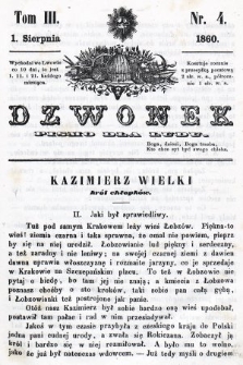 Dzwonek : pismo dla ludu. T. 3, 1860, nr 4