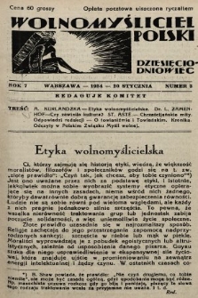 Wolnomyśliciel Polski. 1934, nr 3